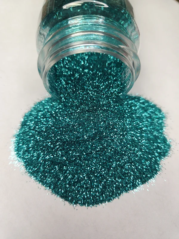 B.E.A.U.Teal.ful - .2mm Fine Metallic Teal Polyester Glitter - 2oz