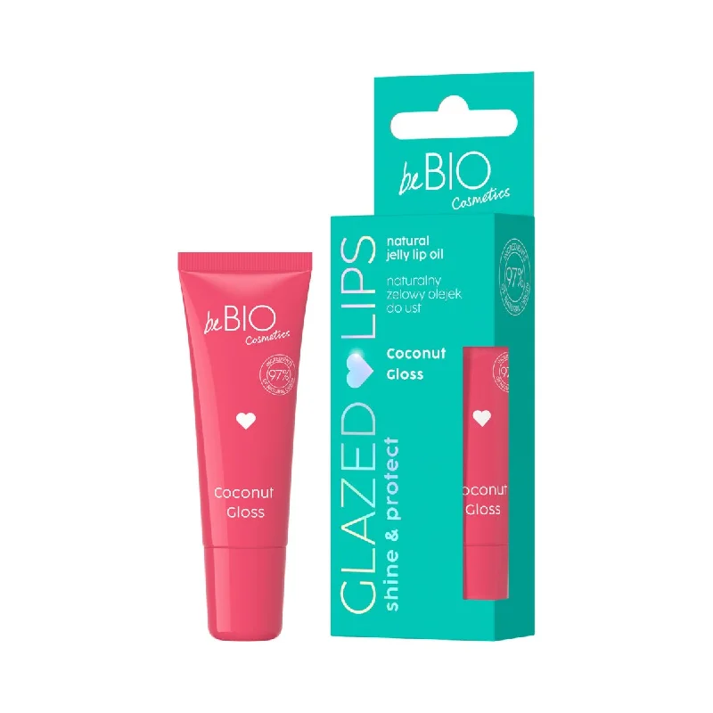 BeBio GLAZED LIPS Natural Jelly Lip Oil - Coconut Gloss 10ml