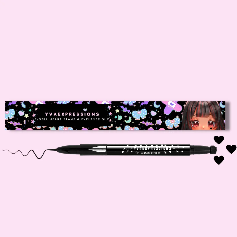 E-GIRL Eyeliner & Heart stamp duo