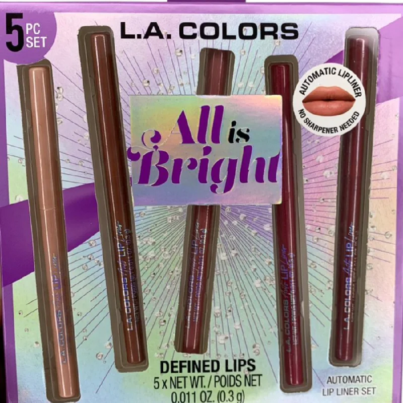 L.A. Colors All Is Bright 5 Pcs Defined Lips Automatic Lip Liner Set