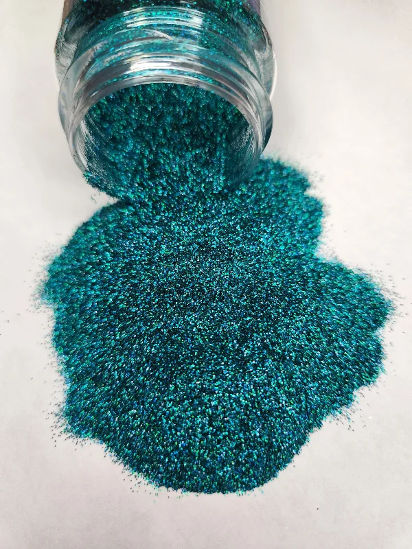 Lochness - .2mm Holographic lake blue Extra Fine Glitter - 2oz