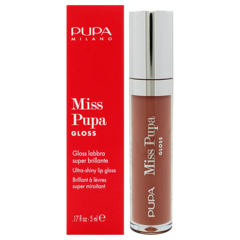 Miss Pupa Gloss Ultra-Shine Lip Gloss - 404 Warm Nude by Pupa Milano for Women - 0.17 oz Lip Gloss