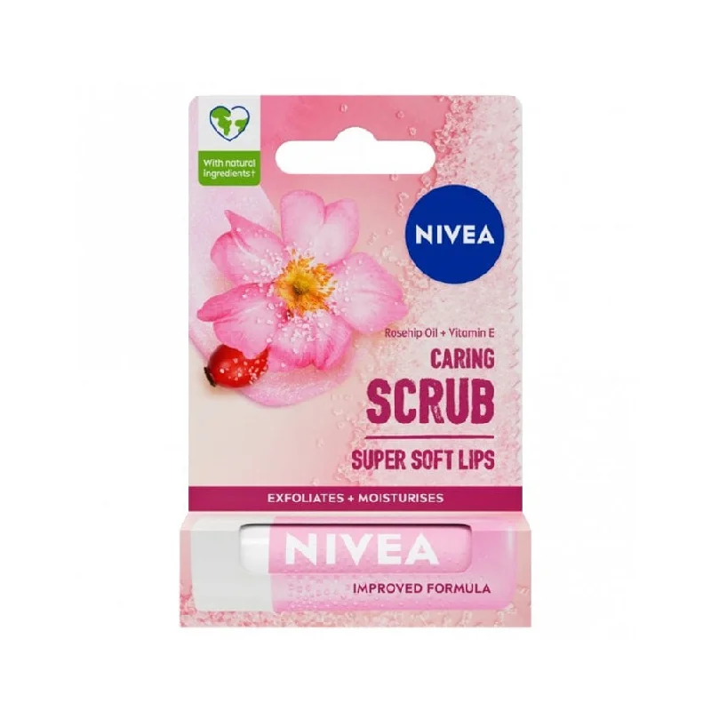 Nivea Caring Lip Scrub with Rosehip Oil & Vitamin E 5.5ml