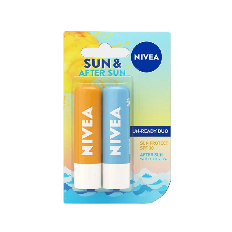 Nivea Sun & Aftersun Sun-Ready Lip Duo SPF30