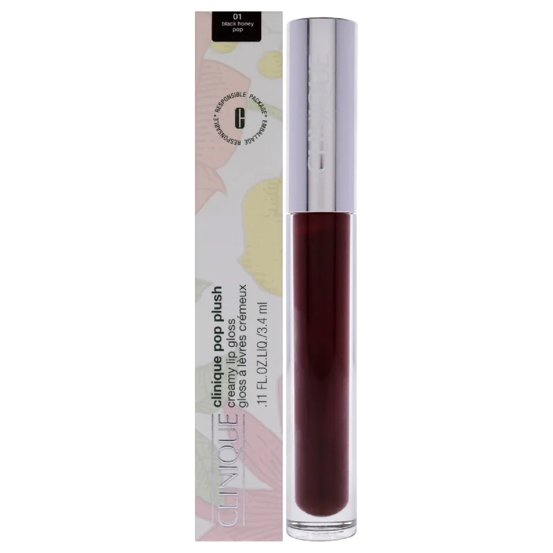 Pop Plush Creamy Lip Gloss - 01 Black Honey Pop by Clinique for Women - 0.11 oz Lip Gloss