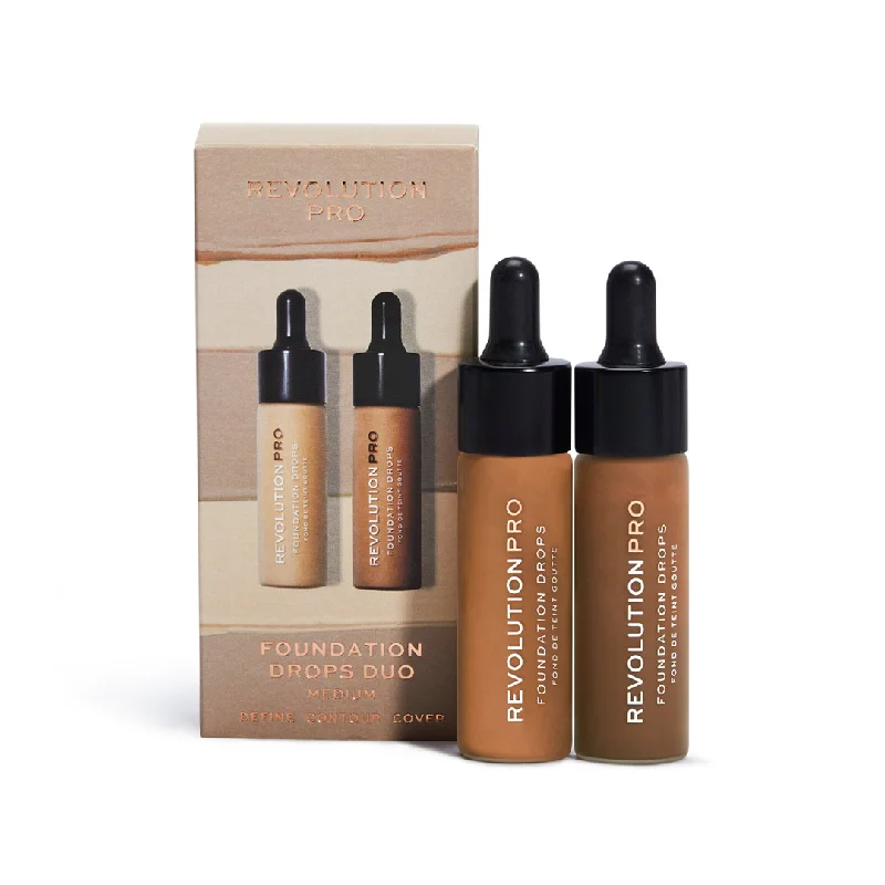 Revolution Pro Medium Foundation Drops Duo