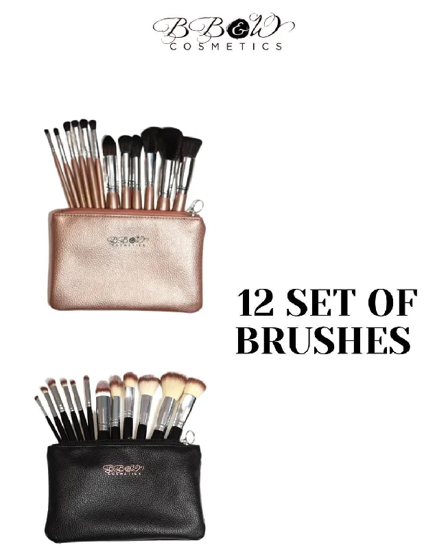 BB&W Cosmetics - 12 pc Makeup Brush Set