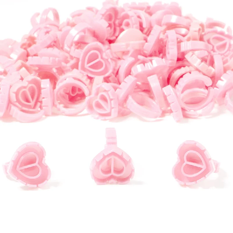 100PC Heart-Shaped Ring Cup