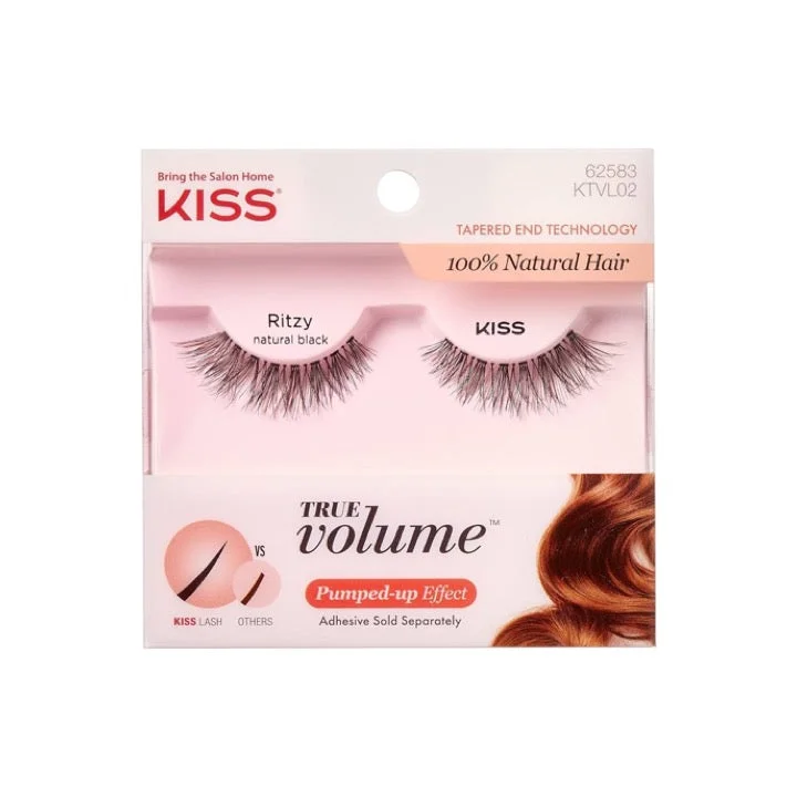 Kiss True Volume False Eyelashes Ritzy Natural Black 62583