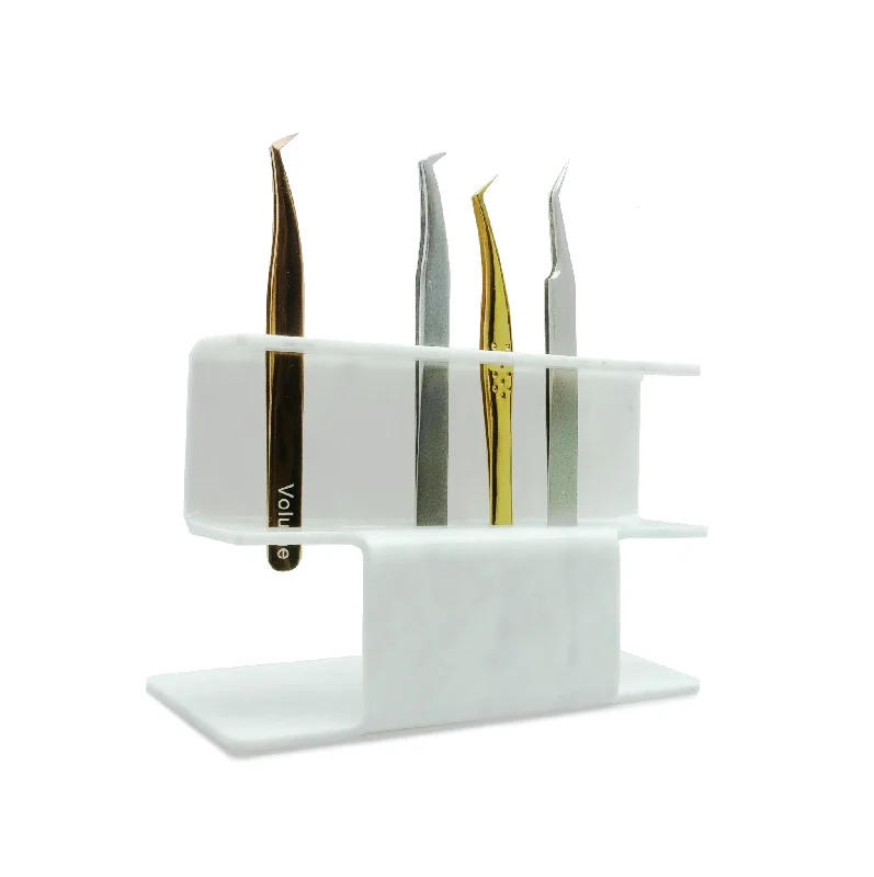 Lashmer Marble Acrylic Tweezer Stand