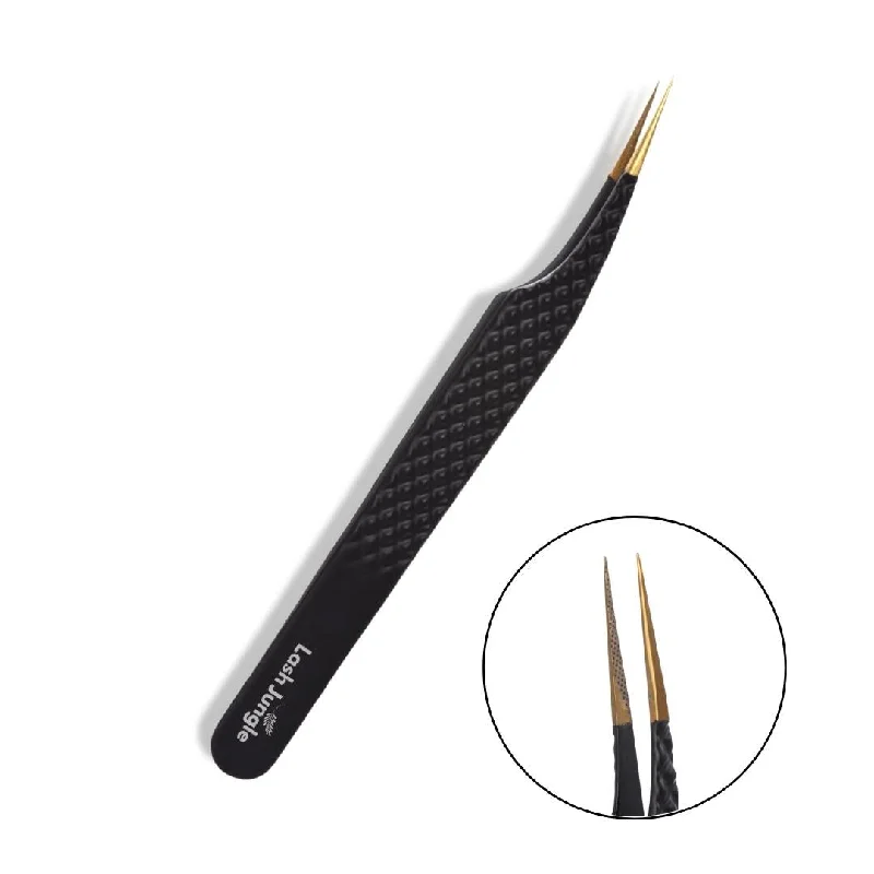 Premium Black Volume Lash Tweezers – Isolation