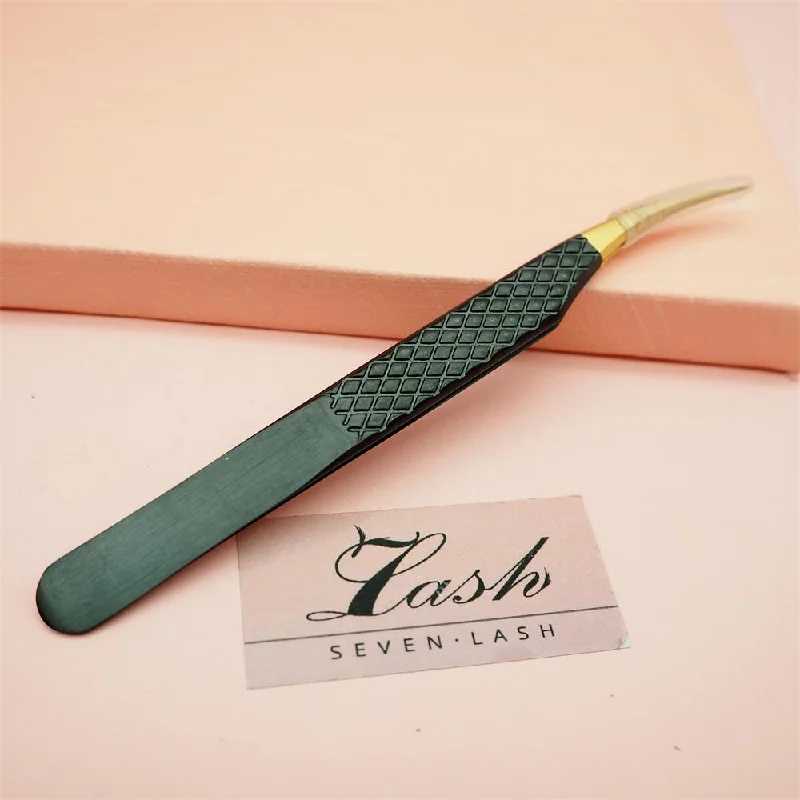 SH-04 Black Gold Tweezers For EyeLash Extensions