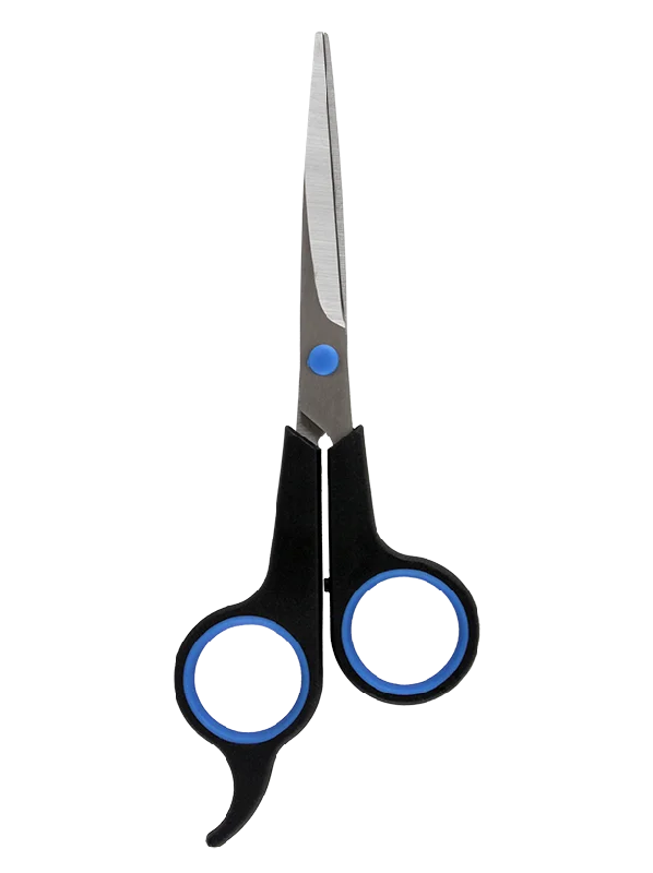 BARBER SCISSORS BLACK WITH BLUE