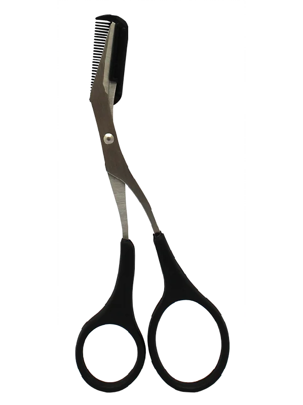 EYEBROW SHAPING SCISSORS BLACK HANDLE